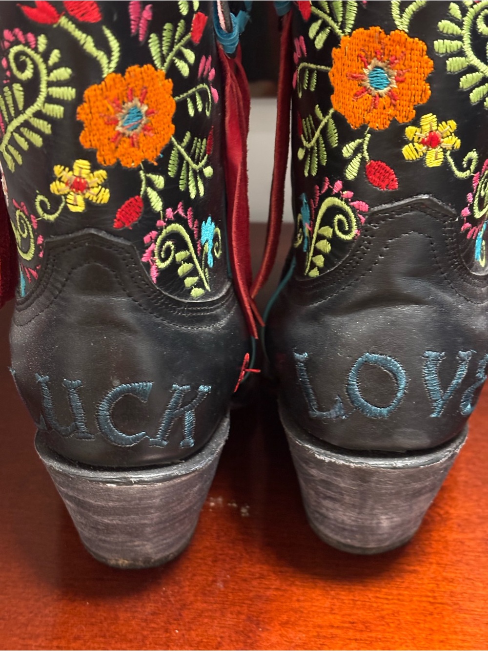 Floral Embroidered Western Heeled Boots- Rodeo Quincy “Carmen”Ariat Collab-Rare - Picture 3 of 6